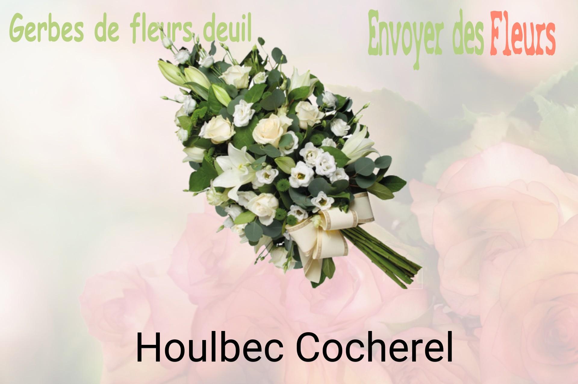 Gerbe de fleurs de deuil livrée à Houlbec-Cocherel